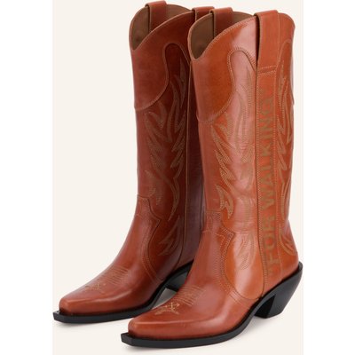 Off-White Cowboy Boots Santiag braun