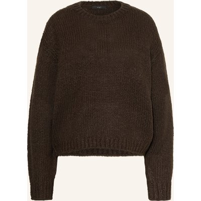 Oui Pullover braun