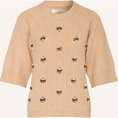 Inwear Strickshirt Priskaiw Mit Schmucksteinen beige
