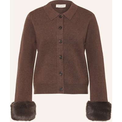 Grace & Mila Strickjacke Bambino Mit Kunstfell braun