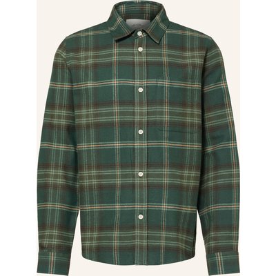Les Deux Flanellhemd Comfort Fit gruen