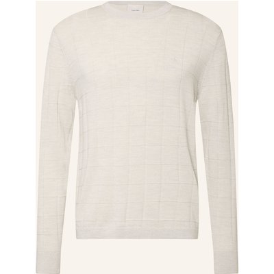 Calvin Klein Pullover Aus Merinowolle weiss