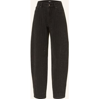 Riani Barrel Jeans Mit Schmucksteinen schwarz