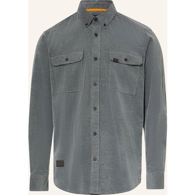 Camel Active Samt-Overshirt blau
