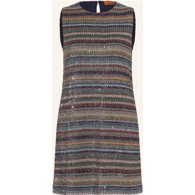 Missoni Strickkleid Mit Pailletten Und Glitzergarn grau