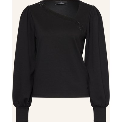 Monari Sweatshirt Mit Schmucksteinen schwarz