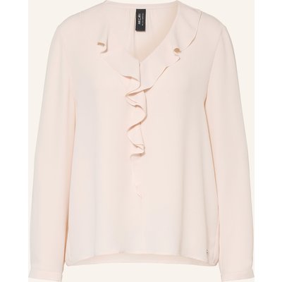 Marc Cain Blusenhirt Aus Satin Mit Volants beige