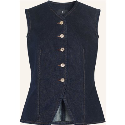 7 For All Mankind Jeansweste blau