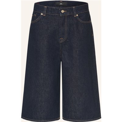 7 For All Mankind Jeans-Bermudas Culotte blau