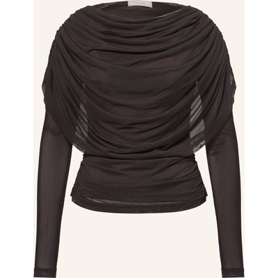 Neo Noir Blusenshirt Lottuna Aus Mesh braun