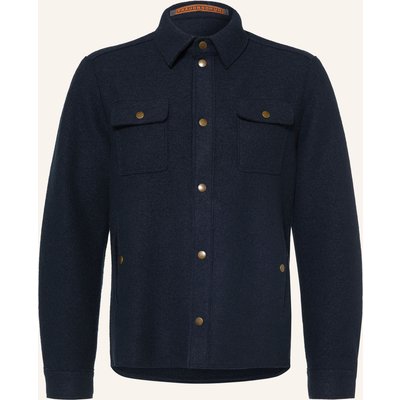 Frauenschuh Overshirt Valentin Aus Merinowolle blau