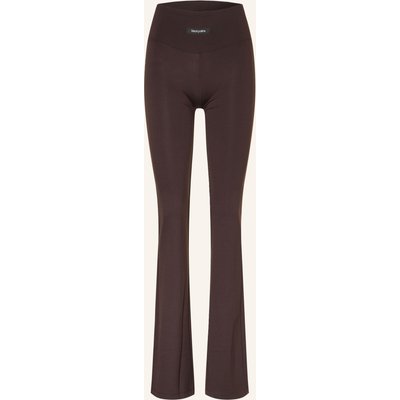 Black Palms Bootcut-Hose Fyna braun