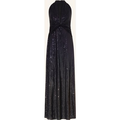 Talbot Runhof Abendkleid Aus Jersey Mit Glitzergarn blau