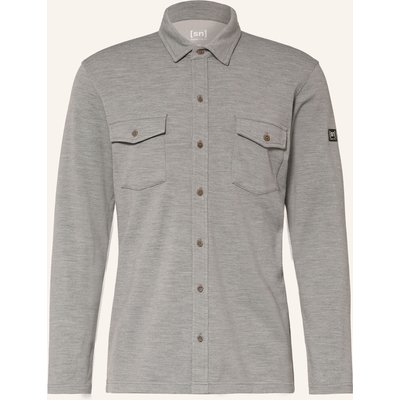 Super.Natural Outdoor-Hemd Adventure Regular Fit Mit Merinowolle grau