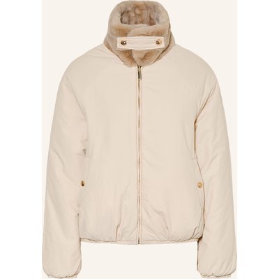 Maje Blouson Mit Kunstfell Zum Wenden beige