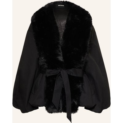 Rotate Jacke Mit Kunstfell schwarz