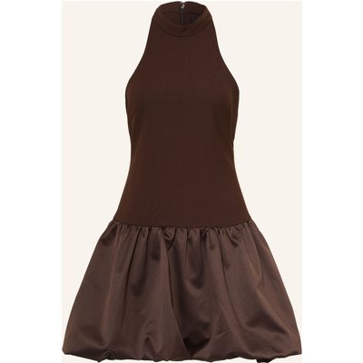 Rotate Cocktailkleid Im Materialmix braun
