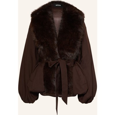 Rotate Jacke Mit Kunstfell braun