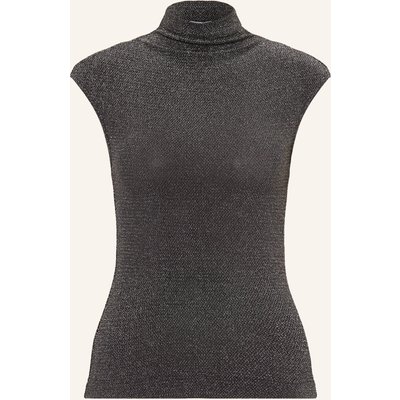 Reiss Top Seranne Mit Glitzergarn silber