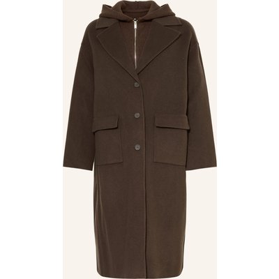 Claudie Pierlot Wollmantel Mit Abnehmbarer Kapuze braun
