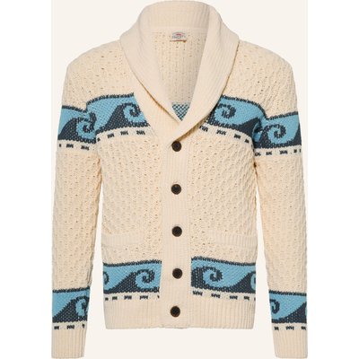 Faherty Strickjacke Wave Swell weiss