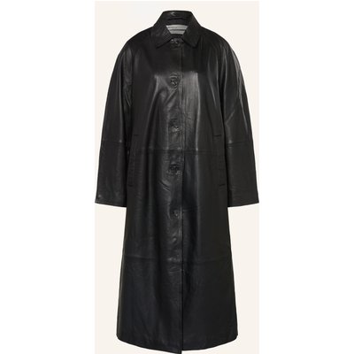 Allsaints Ledermantel Orville schwarz
