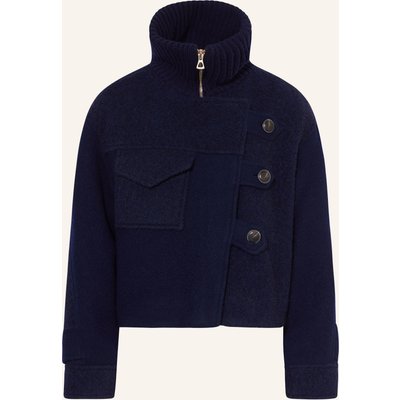 Ba&Sh Overjacket Dora Im Materialmix blau
