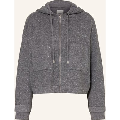 Sandro Strickjacke Mit Schmucksteinen grau