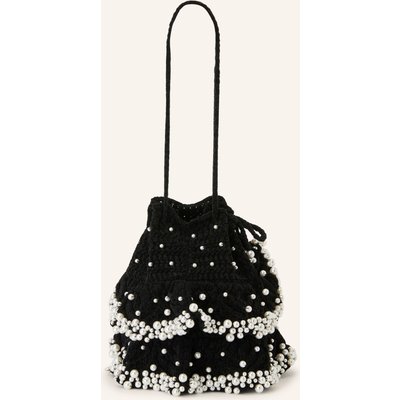 Sandro Handtasche Mit Schmuckperlen schwarz