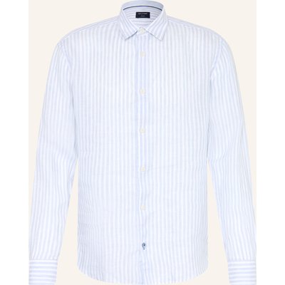 Olymp Leinenhemd Casual Modern Fit blau
