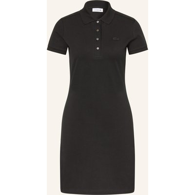 Lacoste Piqué-Polokleid schwarz