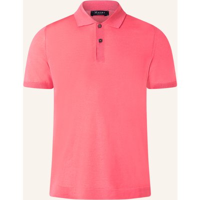 Maerz Muenchen Strick-Poloshirt Aus Merinowolle pink