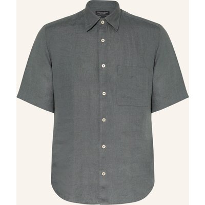 Marc O'polo Kurzarm-Hemd Regular Fit Aus Leinen grau