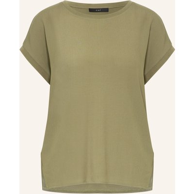Oui Blusenshirt Im Materialmix gruen