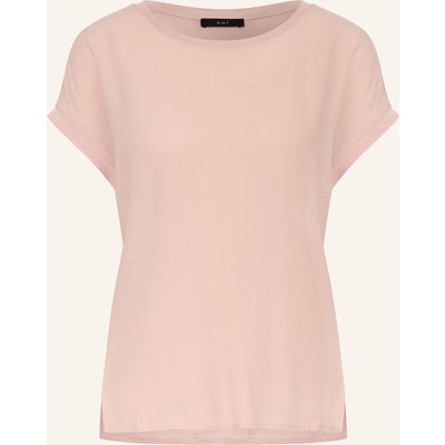 Oui Blusenshirt Im Materialmix rosa