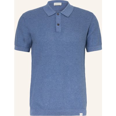 Nowadays Strick-Poloshirt blau