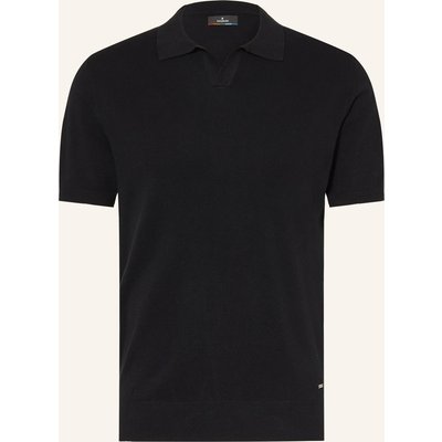 Ragman Strick-Poloshirt schwarz