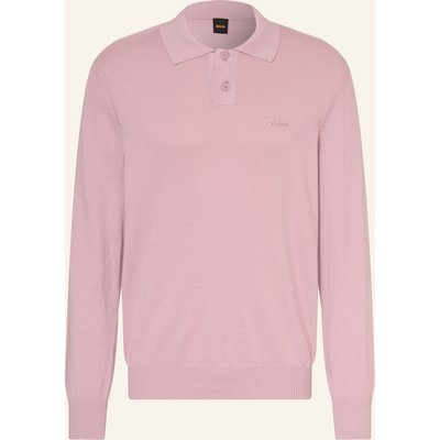 Boss Strick-Poloshirt Asac rosa
