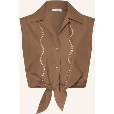 Sandro Bluse Mit Schmucksteinen braun