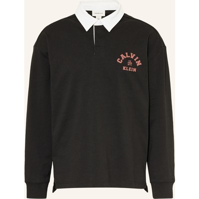Calvin Klein Jeans Jersey-Poloshirt Loose Fit schwarz