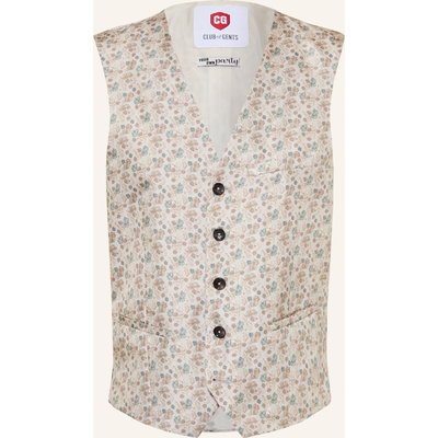 Cg - Club Of Gents Anzugweste Cg Plum Slim Fit beige