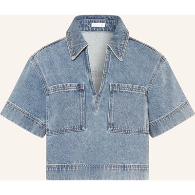 Mrs & Hugs Jeansbluse blau