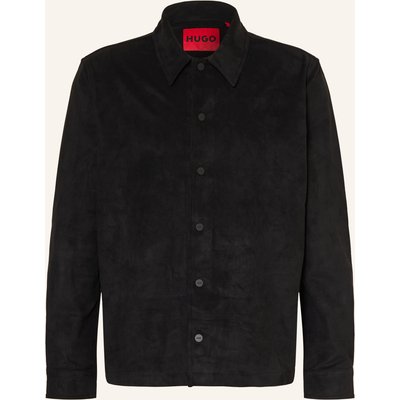 Hugo Overjacket Enaso In Lederoptik schwarz
