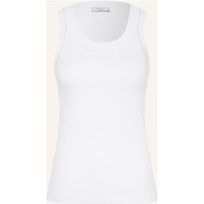 Peserico Top Mit Schmucksteinen weiss