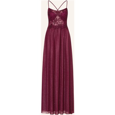 Suddenly Princess Abendkleid Mit Spitze Und Glitzergarn rot
