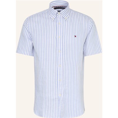 Tommy Hilfiger Kurzarm-Hemd Regular Fit Mit Leinen gruen