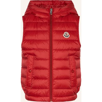 Moncler Enfant Daunenweste Uzay rot