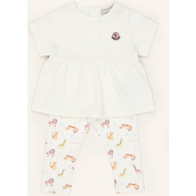 Moncler Enfant Set: T-Shirt Und Leggings weiss