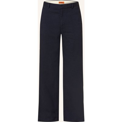Barena Venezia Hose Delfo Regular Fit Mit Leinen blau