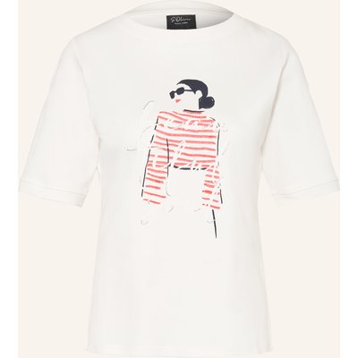 S.Oliver Black Label T-Shirt Mit Schmucksteinen weiss